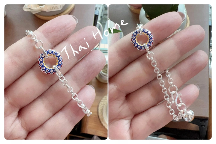 招财好运圈纯银手链